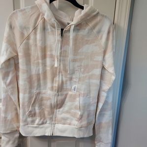 Beige came zip up hoodie